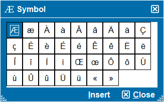 French special character options