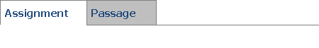 tabs that read assignment and passage. assigment is selected.