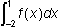 integral from negative two to one of f of x dx